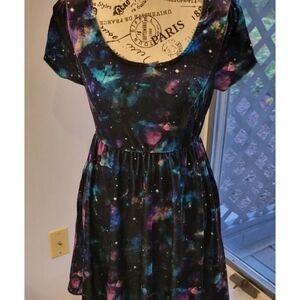 Hot Topic Multicolor Cosmic Mini Dress